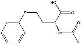 [R,(-)]-2-Acetylamino-4-(phenylthio)butyric acid 结构式