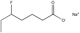 5-Fluoroheptanoic acid sodium salt 结构式