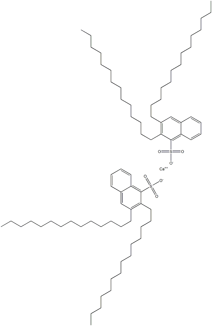 Bis(2,3-ditetradecyl-1-naphthalenesulfonic acid)calcium salt 结构式