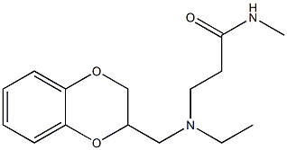 3-[N-[(1,4-Benzodioxan-2-yl)methyl]ethylamino]-N-methylpropionamide 结构式