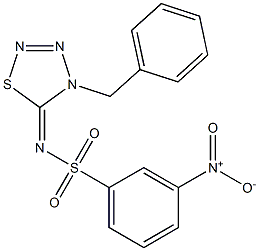 4-Benzyl-5-(3-nitrophenyl)sulfonylimino-4,5-dihydro-1,2,3,4-thiatriazole 结构式