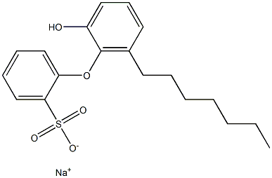 2'-Hydroxy-6'-heptyl[oxybisbenzene]-2-sulfonic acid sodium salt 结构式