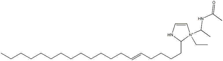 1-[1-(Acetylamino)ethyl]-1-ethyl-2-(5-nonadecenyl)-4-imidazoline-1-ium 结构式