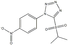 Isopropyl 1-(4-nitrophenyl)-1H-tetrazol-5-yl sulfone 结构式