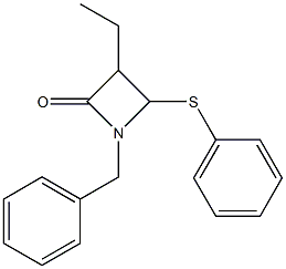 3-Ethyl-4-(phenylthio)-1-benzylazetidin-2-one 结构式