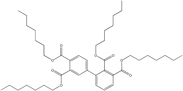 1,1'-Biphenyl-2,3,3',4'-tetracarboxylic acid tetraheptyl ester 结构式