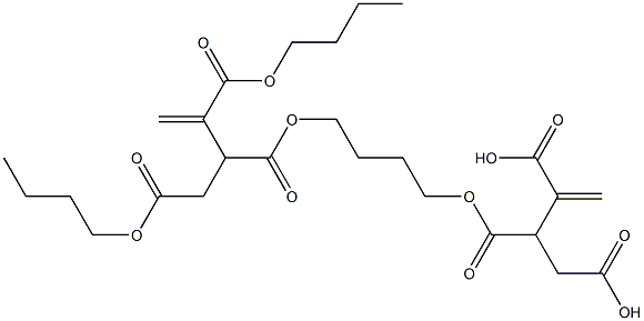 3,3'-[1,4-Butanediylbis(oxycarbonyl)]bis(1-butene-2,4-dicarboxylic acid dibutyl) ester 结构式