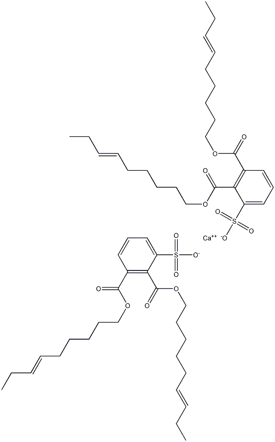 Bis[2,3-di(6-nonenyloxycarbonyl)benzenesulfonic acid]calcium salt 结构式