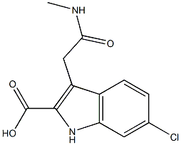 6-Chloro-3-[methylcarbamoylmethyl]-1H-indole-2-carboxylic acid 结构式