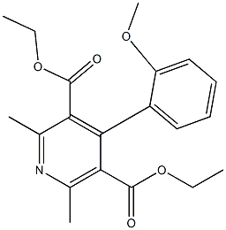 4-(2-Methoxyphenyl)-2,6-dimethylpyridine-3,5-dicarboxylic acid diethyl ester 结构式