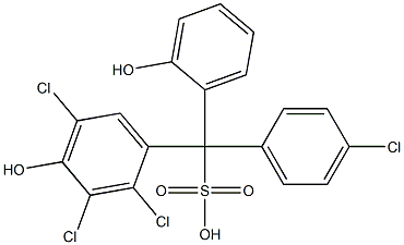 (4-Chlorophenyl)(2,3,5-trichloro-4-hydroxyphenyl)(2-hydroxyphenyl)methanesulfonic acid 结构式