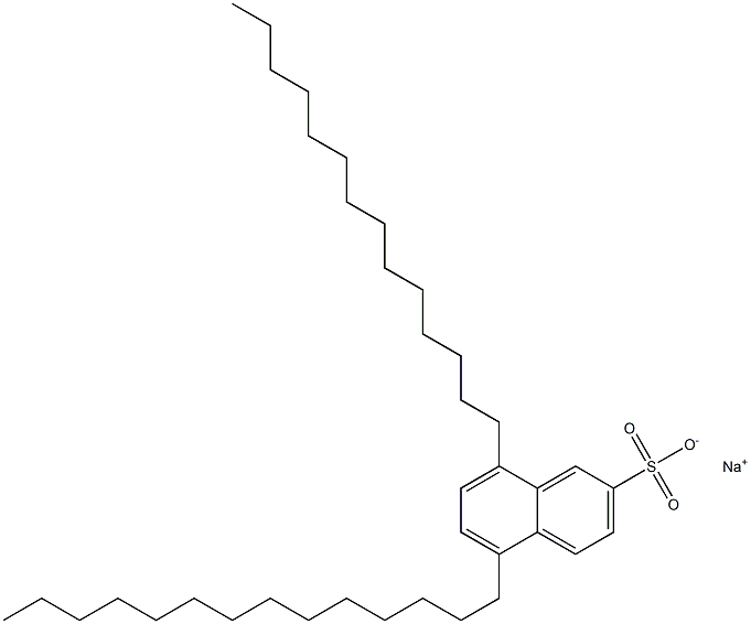 5,8-Ditetradecyl-2-naphthalenesulfonic acid sodium salt 结构式