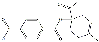 4-Nitrobenzoic acid 1-acetyl-4-methyl-3-cyclohexene-1-yl ester 结构式