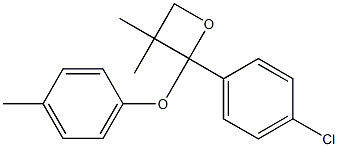 2-(4-Chlorophenyl)-2-(4-methylphenoxy)-3,3-dimethyloxetane 结构式