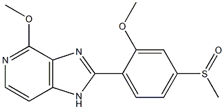 4-Methoxy-2-(2-methoxy-4-methylsulfinylphenyl)-1H-imidazo[4,5-c]pyridine 结构式