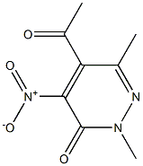 5-Acetyl-2,6-dimethyl-4-nitropyridazin-3(2H)-one 结构式