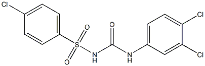 1-(3,4-Dichlorophenyl)-3-(4-chlorophenylsulfonyl)urea 结构式