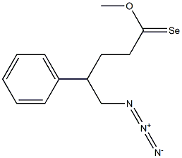 5-Azido-4-phenylselenopentanoic acid methyl ester 结构式