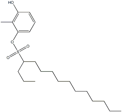 4-Pentadecanesulfonic acid 3-hydroxy-2-methylphenyl ester 结构式