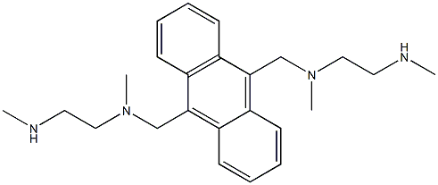 9,10-Bis[N-methyl-N-(2-methylaminoethyl)aminomethyl]anthracene 结构式