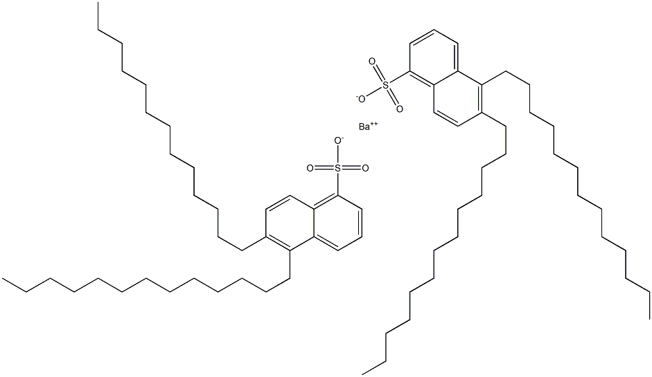 Bis(5,6-ditridecyl-1-naphthalenesulfonic acid)barium salt 结构式