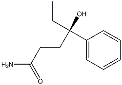 (R)-4-Hydroxy-4-phenylhexanamide 结构式