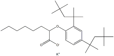 2-[2,4-Bis(1,1,3,3-tetramethylbutyl)phenoxy]octanoic acid potassium salt 结构式