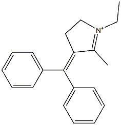 3-Diphenylmethylene-1-ethyl-2-methyl-1-pyrroline-1-ium 结构式