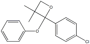 2-(4-Chlorophenyl)-2-phenoxy-3,3-dimethyloxetane 结构式