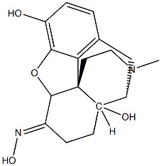 17-Methyl-3,14-dihydroxy-4,5-epoxymorphinan-6-one oxime 结构式