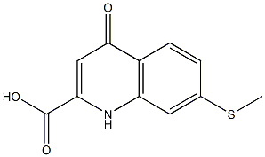 7-Methylthio-1,4-dihydro-4-oxoquinoline-2-carboxylic acid 结构式