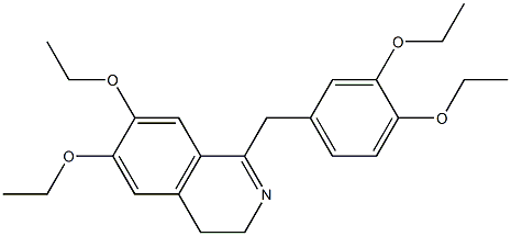 1-(3,4-Diethoxybenzyl)-6,7-diethoxy-3,4-dihydroisoquinoline 结构式