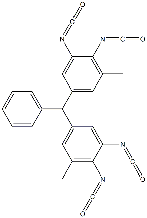 Bis(3,4-diisocyanato-5-methylphenyl)phenylmethane 结构式