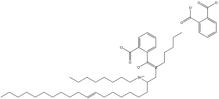 Bis[phthalic acid 1-(7-octadecenyl)]dioctyltin(IV) salt 结构式