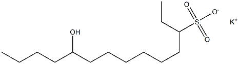 10-Hydroxytetradecane-3-sulfonic acid potassium salt 结构式