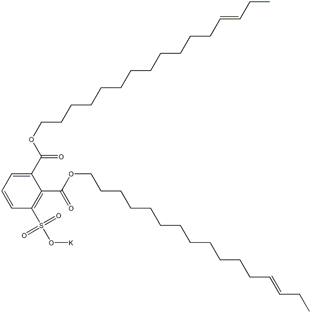 3-(Potassiosulfo)phthalic acid di(13-hexadecenyl) ester 结构式