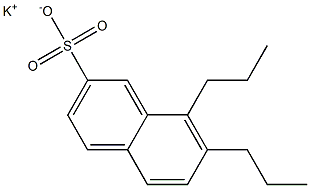 7,8-Dipropyl-2-naphthalenesulfonic acid potassium salt 结构式