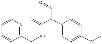 1-(4-Methoxyphenyl)-1-nitroso-3-[(2-pyridinyl)methyl]urea 结构式