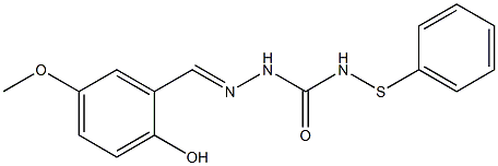 5-Methoxysalicylaldehyde 4-(phenylthio)semicarbazone 结构式