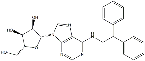 N-(2,2-Diphenylethyl)adenosine 结构式
