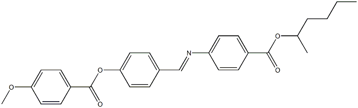 4-[4-(4-Methoxybenzoyloxy)benzylideneamino]benzoic acid (1-methylpentyl) ester 结构式