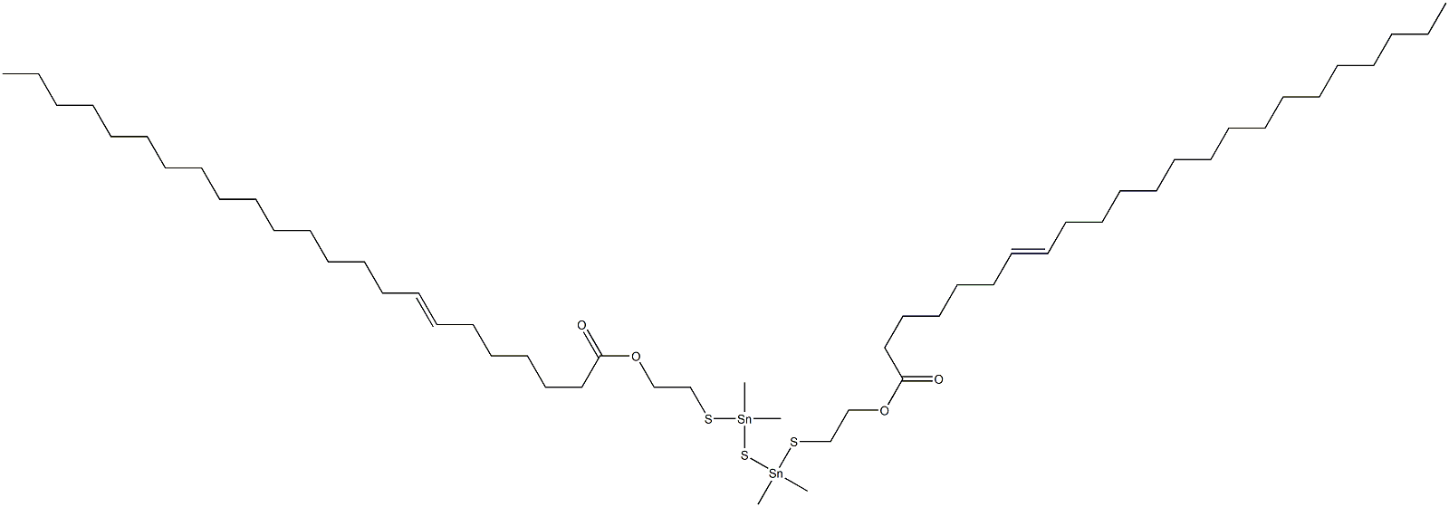 Bis[dimethyl[[2-(6-docosenylcarbonyloxy)ethyl]thio]stannyl] sulfide 结构式