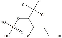 Phosphoric acid hydrogen (1,3-dibromopropyl)(2,2-dichloropropyl) ester 结构式