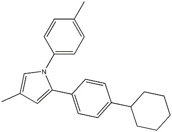 2-(p-Cyclohexylphenyl)-4-methyl-1-(p-tolyl)-1H-pyrrole 结构式