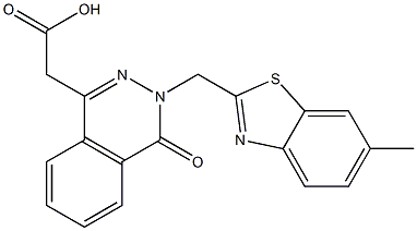 3-[(6-Methyl-2-benzothiazolyl)methyl]-3,4-dihydro-4-oxophthalazine-1-acetic acid 结构式