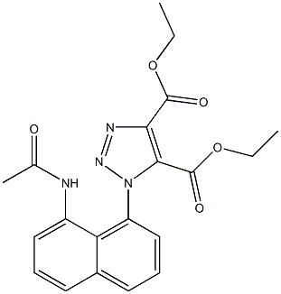 1-(8-Acetylamino-1-naphtyl)-1H-1,2,3-triazole-4,5-dicarboxylic acid diethyl ester 结构式