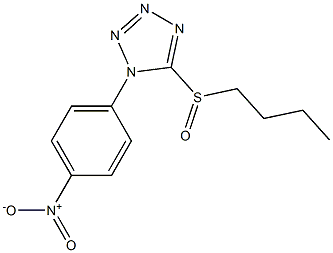 Butyl 1-(4-nitrophenyl)-1H-tetrazol-5-yl sulfoxide 结构式