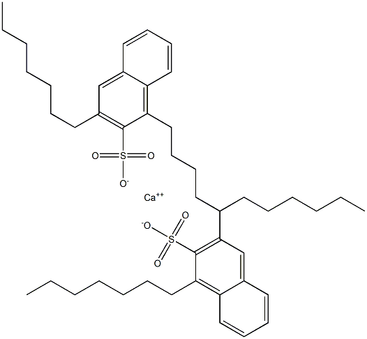 Bis(1,3-diheptyl-2-naphthalenesulfonic acid)calcium salt 结构式