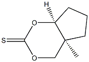 (4aS,7aS)-4a-Methyl-4,4a,5,6,7,7a-hexahydrocyclopenta-1,3-dioxin-2-thione 结构式