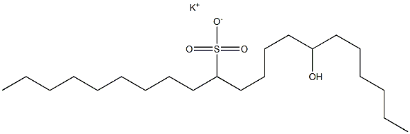 15-Hydroxyhenicosane-10-sulfonic acid potassium salt 结构式